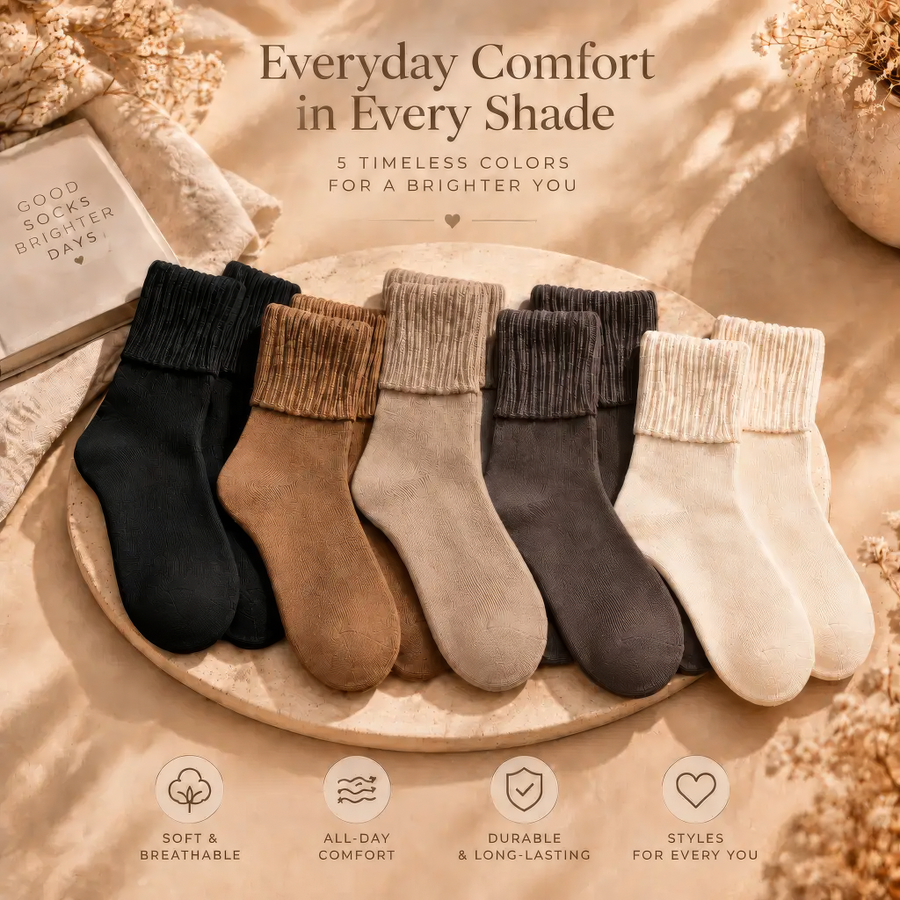 Cozy Autumn Wool Mid-Calf Socks